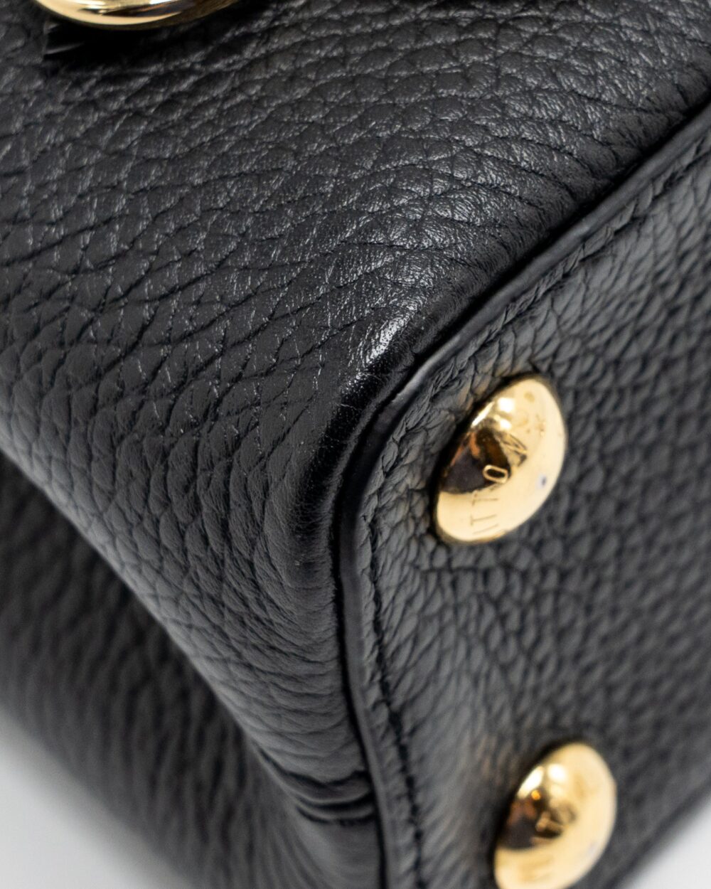 AAA Replica Louis Vuitton LV CAPUCINES BB WITH MONOGRAM FLOWER EMBELLISHMENTS TAURILLON BLACK GHW
