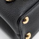 AAA Replica Louis Vuitton LV CAPUCINES BB WITH MONOGRAM FLOWER EMBELLISHMENTS TAURILLON BLACK GHW
