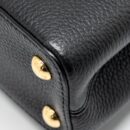AAA Replica Louis Vuitton LV CAPUCINES BB WITH MONOGRAM FLOWER EMBELLISHMENTS TAURILLON BLACK GHW