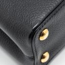 AAA Replica Louis Vuitton LV CAPUCINES BB WITH MONOGRAM FLOWER EMBELLISHMENTS TAURILLON BLACK GHW