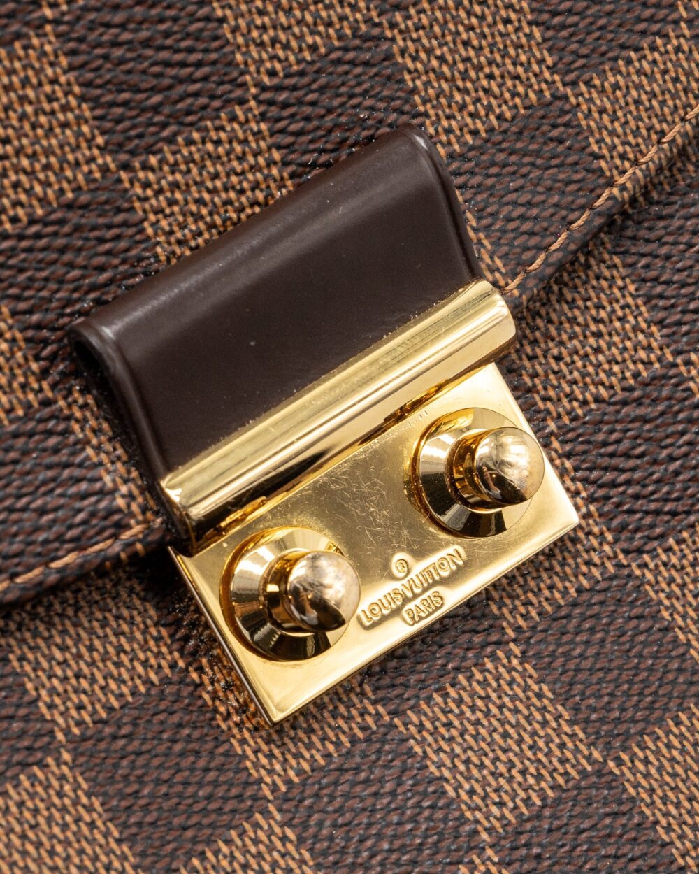 AAA Replica Louis Vuitton LV CROISETTE DAMIER EBENE GHW