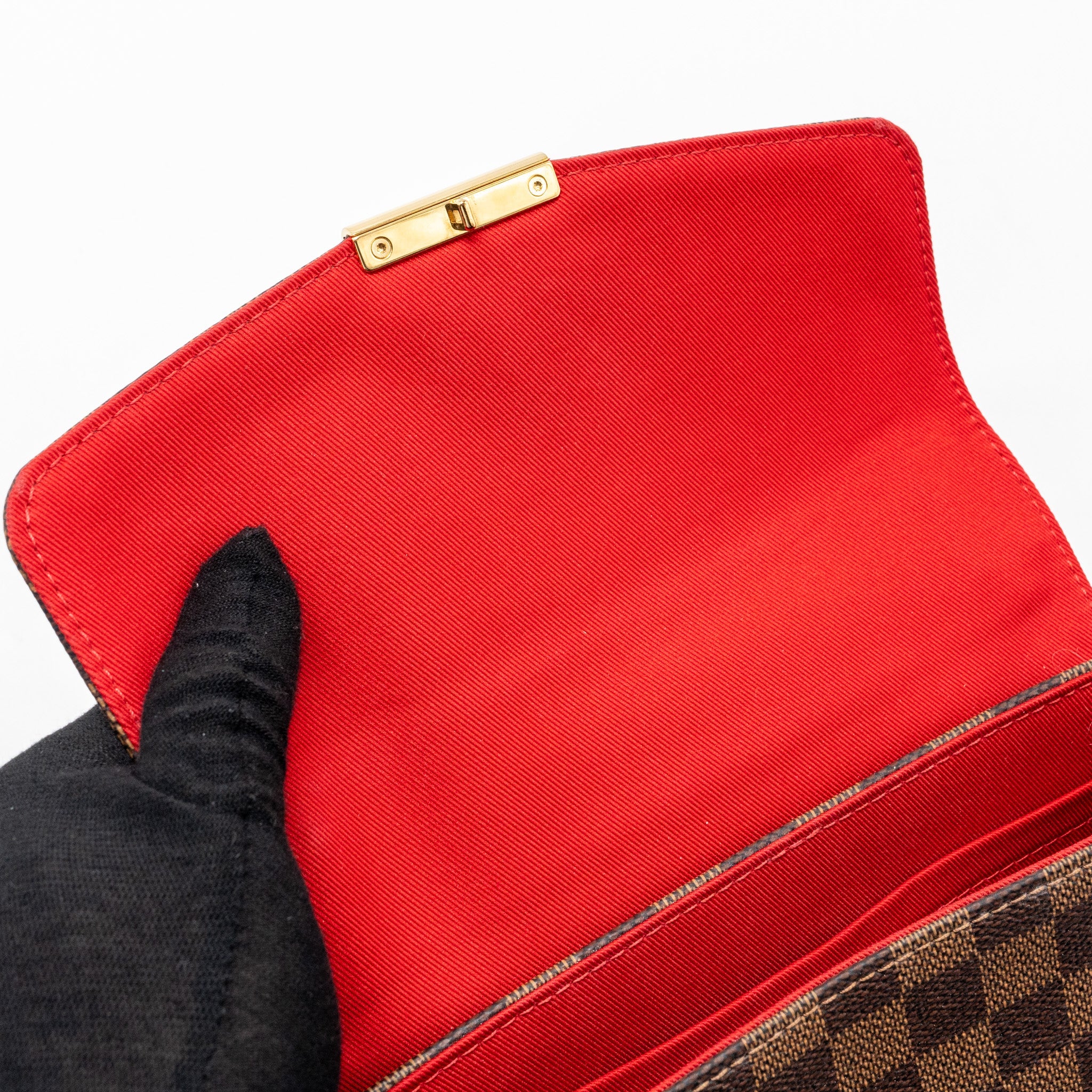 AAA Replica Louis Vuitton LV CROISETTE DAMIER EBENE GHW