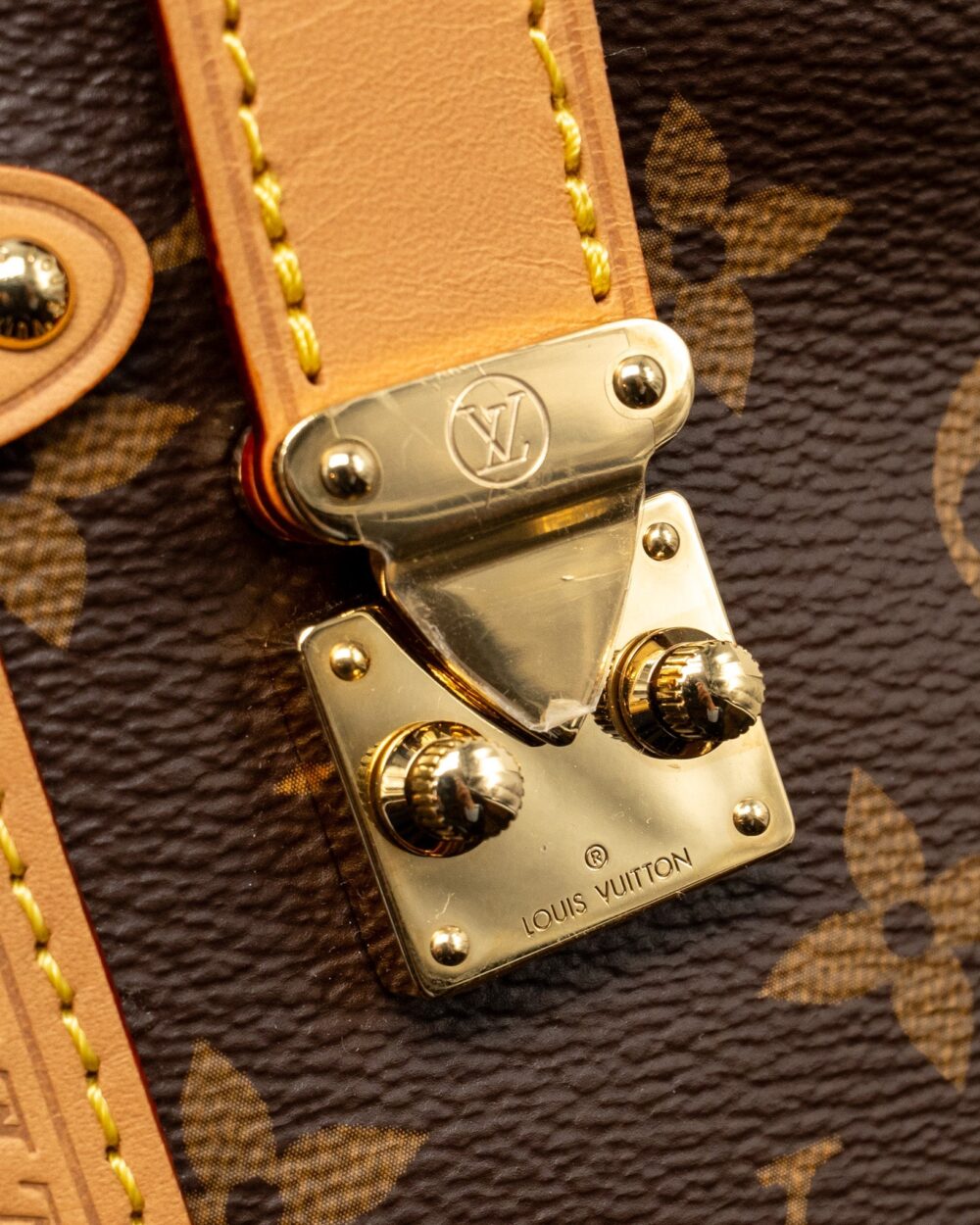 AAA Replica Louis Vuitton LV SIDE TRUNK MM MONOGRAM CANVAS GHW M46358