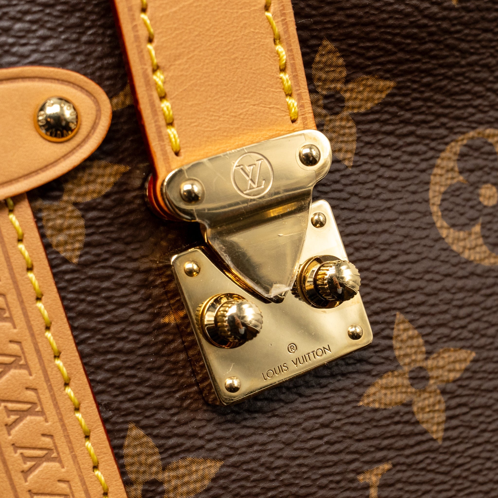 AAA Replica Louis Vuitton LV SIDE TRUNK MM MONOGRAM CANVAS GHW M46358