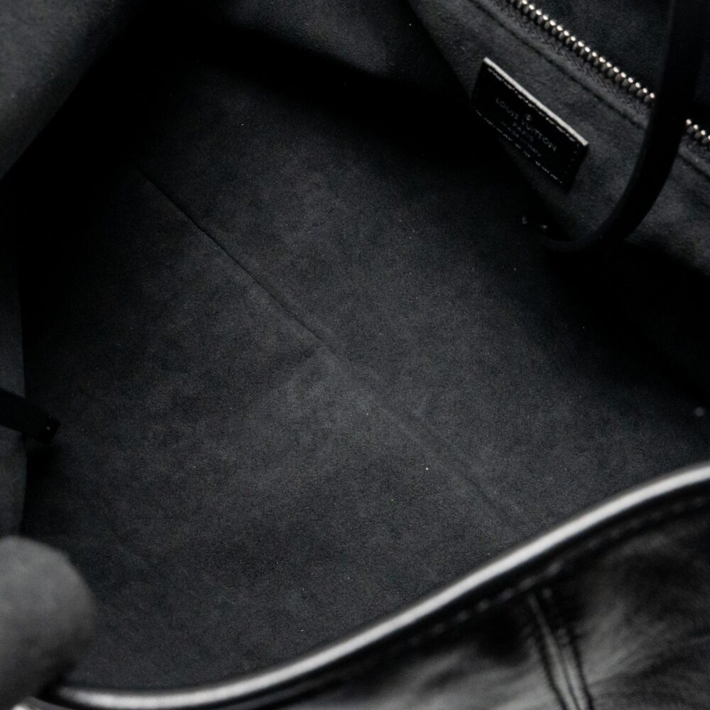 AAA Replica Louis Vuitton LV Carryall Vibe MM Lambskin/Monogram Canvas Black SHW M25143