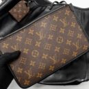 AAA Replica Louis Vuitton LV Carryall Vibe MM Lambskin/Monogram Canvas Black SHW M25143