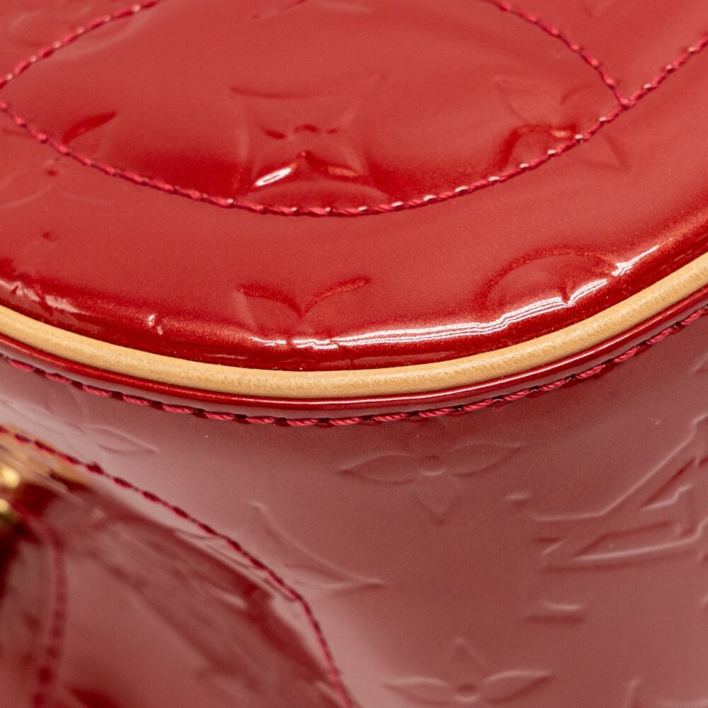 AAA Replica Louis Vuitton LV TROUVILLE PATENT LEATHER RED GHW