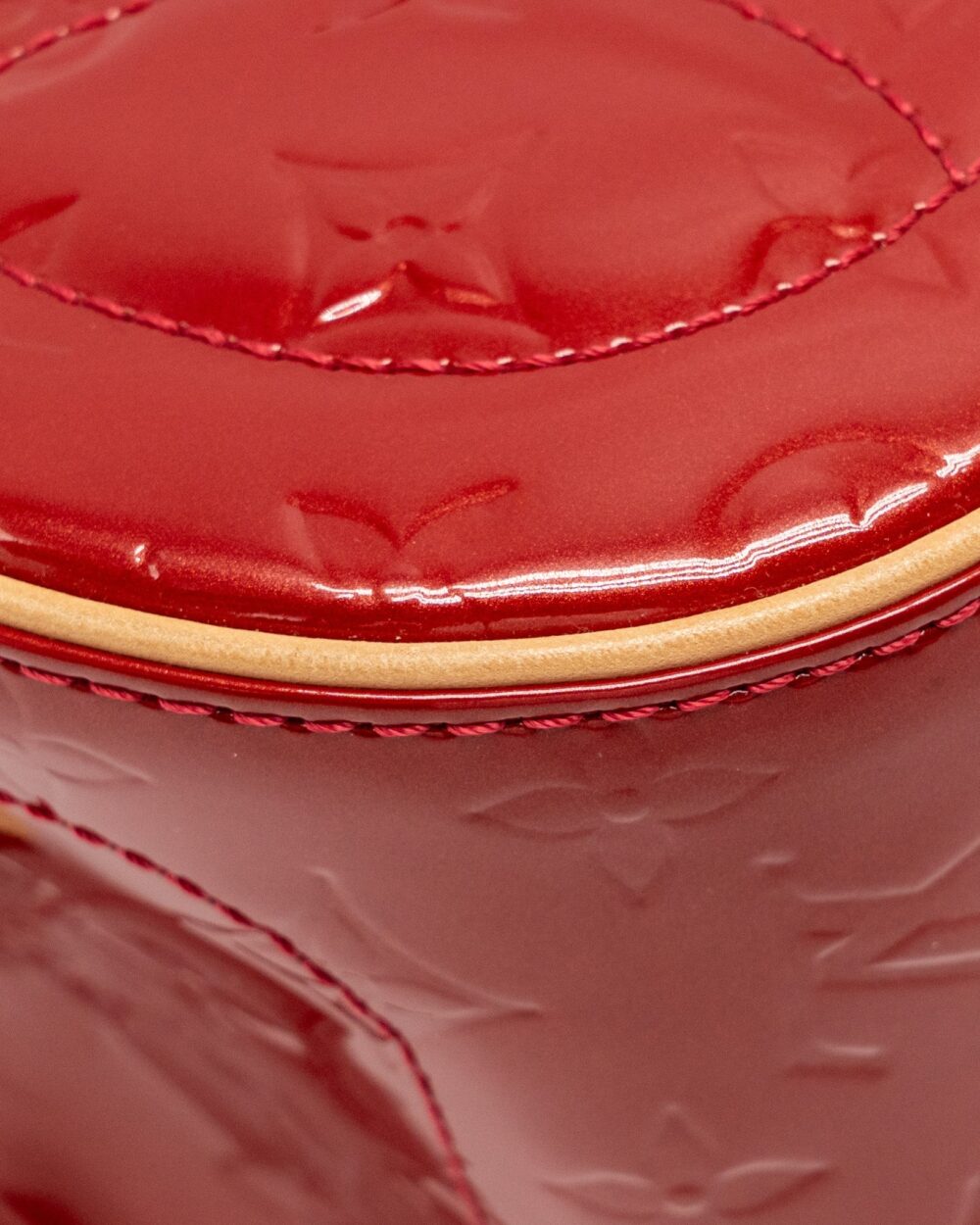 AAA Replica Louis Vuitton LV TROUVILLE PATENT LEATHER RED GHW