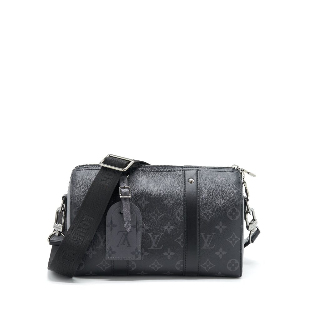 AAA Replica Louis Vuitton LV CITY KEEEPALL 27CM MONOGRAM ECLIPSE AND MONOGRAM ECLIPSE REVERSE