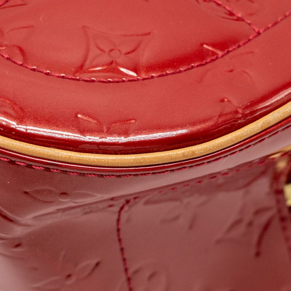 AAA Replica Louis Vuitton LV TROUVILLE PATENT LEATHER RED GHW