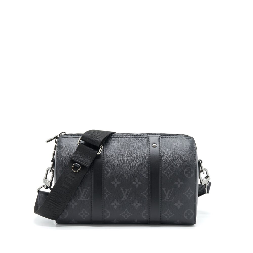 AAA Replica Louis Vuitton LV CITY KEEEPALL 27CM MONOGRAM ECLIPSE AND MONOGRAM ECLIPSE REVERSE
