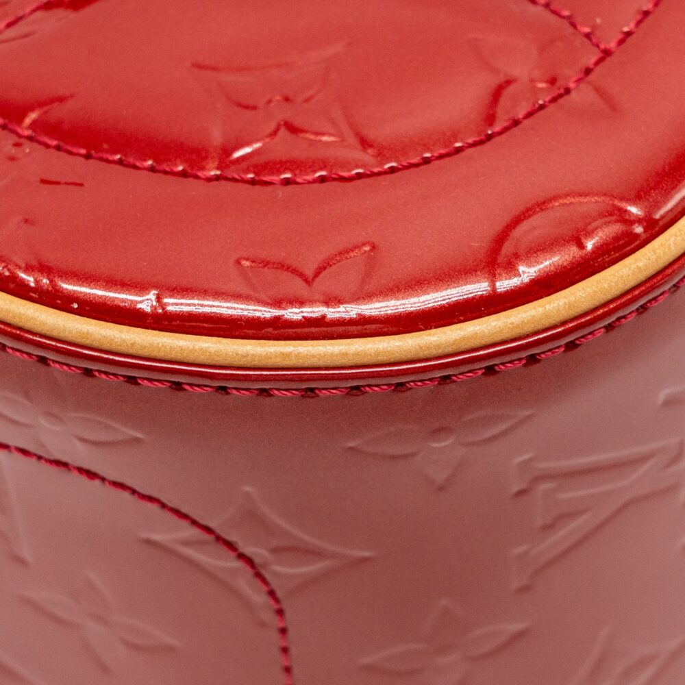AAA Replica Louis Vuitton LV TROUVILLE PATENT LEATHER RED GHW