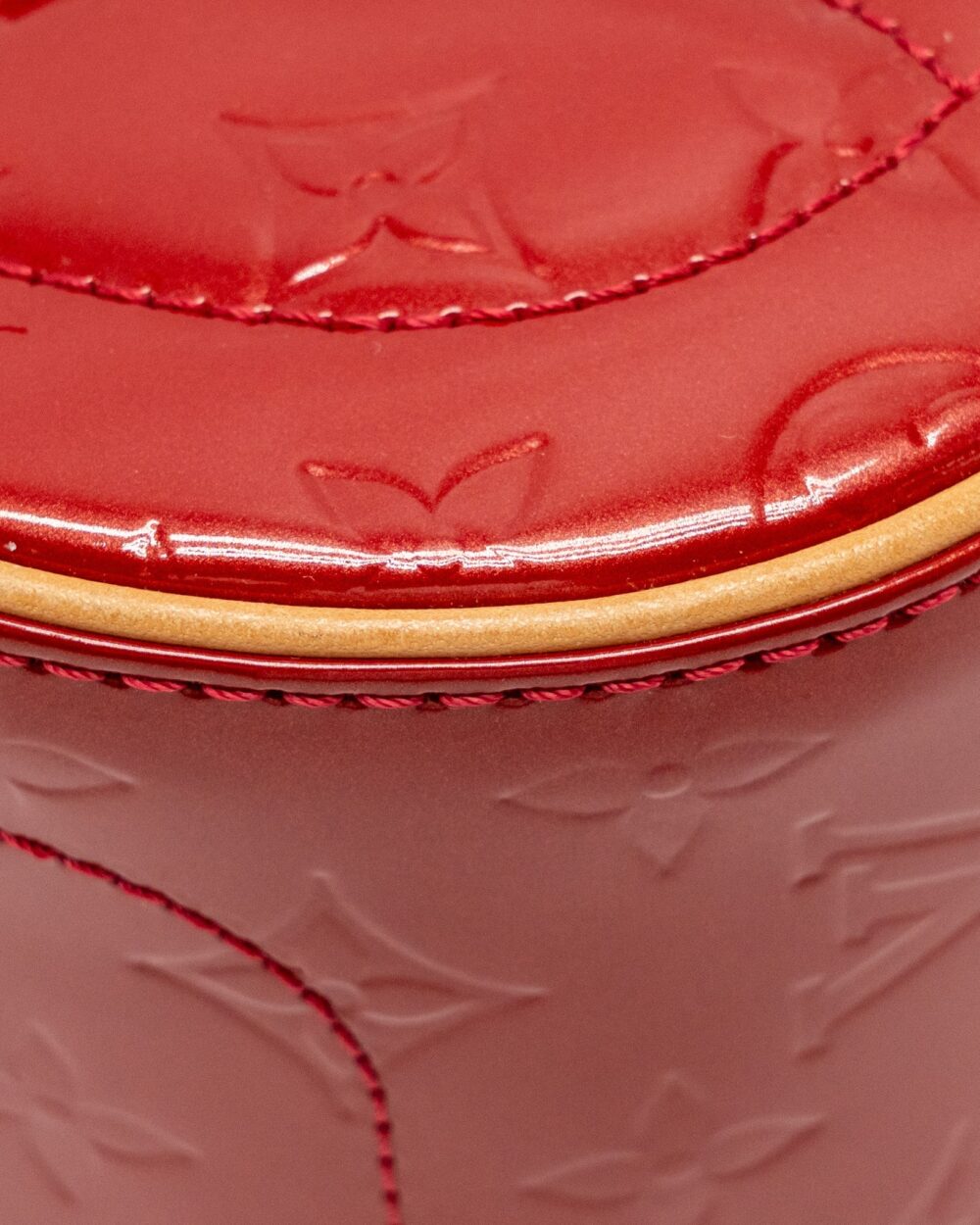 AAA Replica Louis Vuitton LV TROUVILLE PATENT LEATHER RED GHW