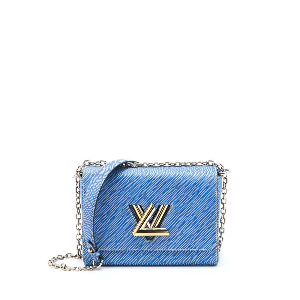 AAA Replica Louis Vuitton LV TWIST MM EPI DENIM/BLACK MULTICOLOURED HARDWARE