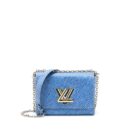 AAA Replica Louis Vuitton LV TWIST MM EPI DENIM/BLACK MULTICOLOURED HARDWARE