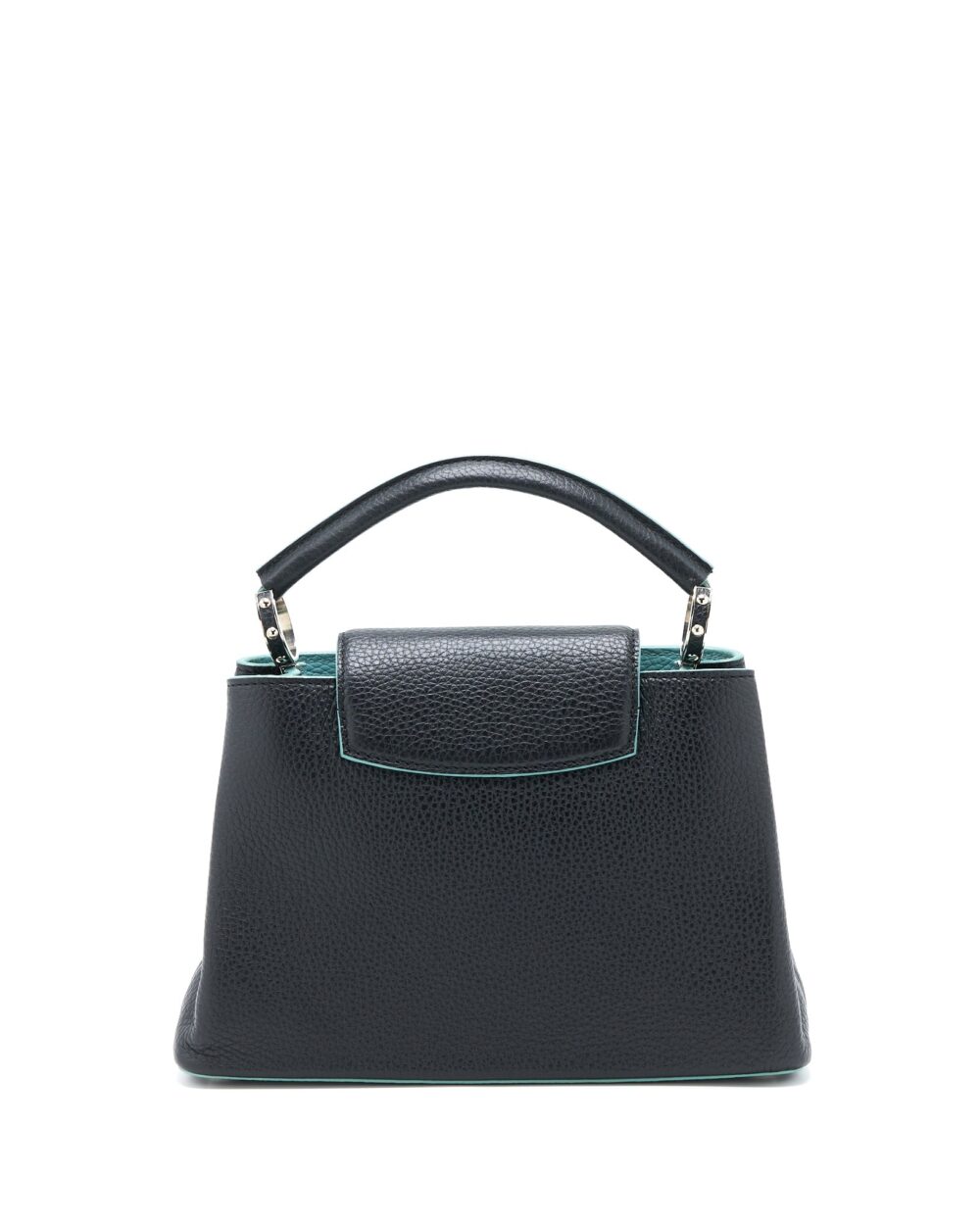 AAA Replica Louis Vuitton LV CAPUCINES BB TAURILLON BLACK/ BLUE SHW