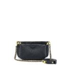 AAA Replica Louis Vuitton LV MULTI POCHETTE ACCESSORIES MONOGRAM EMPRIENTED BLACK GHW (NEW VERSION)