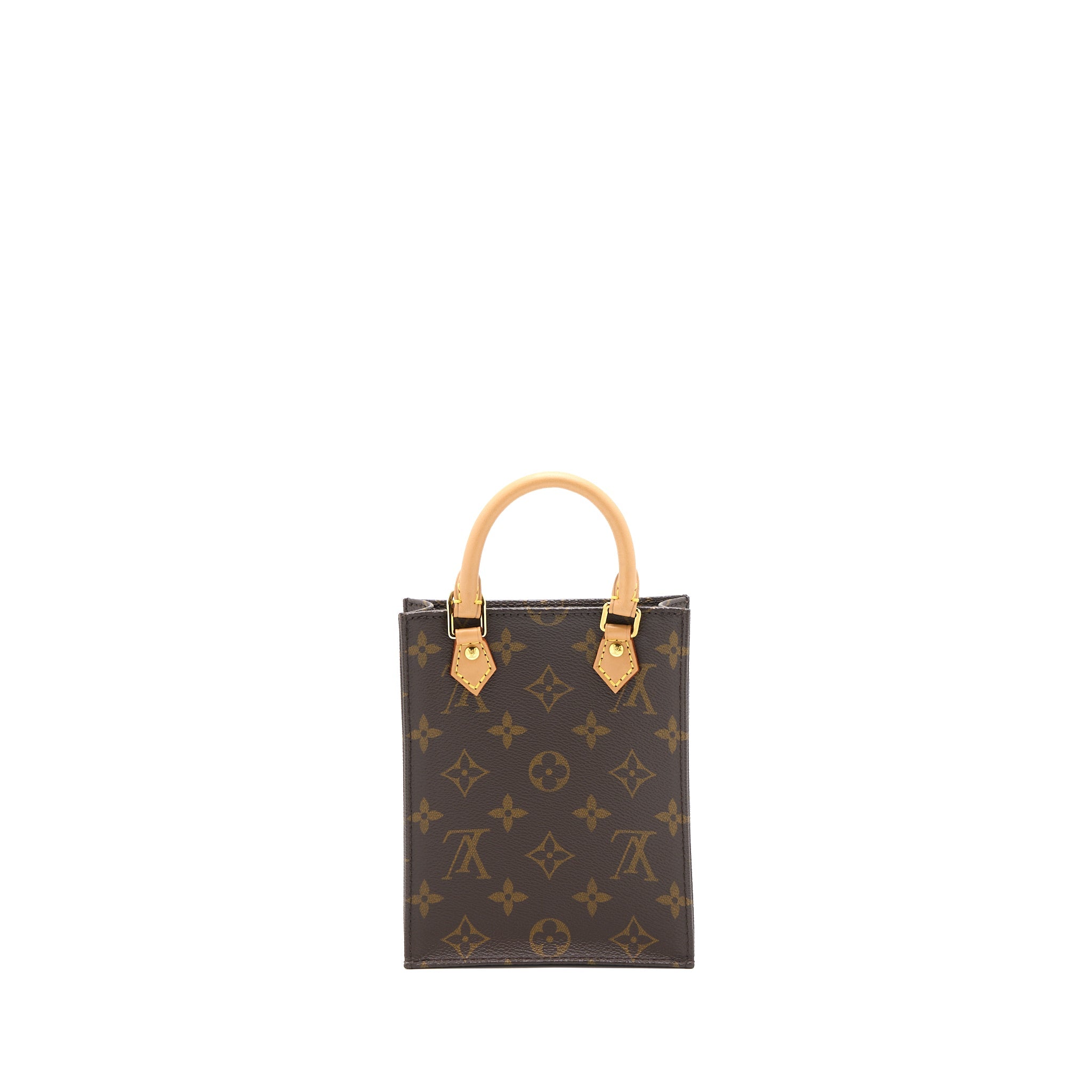 AAA Replica Louis Vuitton LV PETIT SAC PLAT MONOGRAM CANVAS GHW (NEW VERSION)
