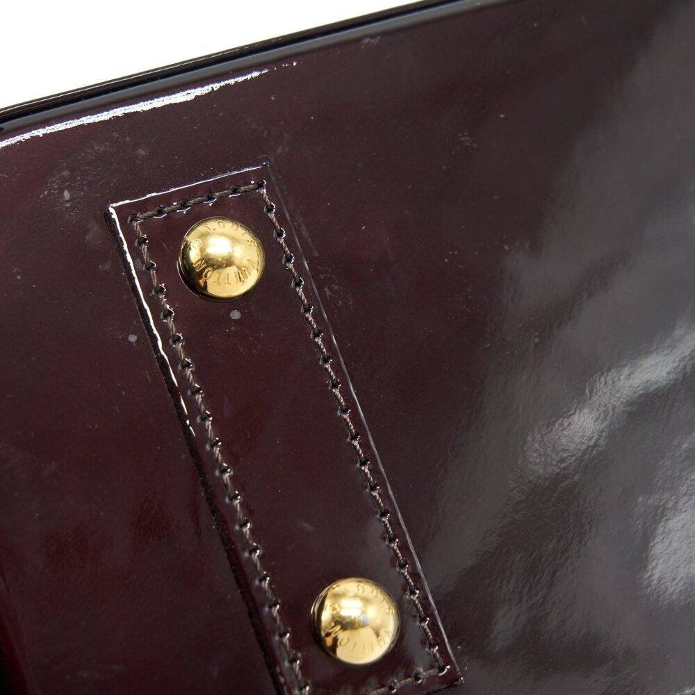 AAA Replica Louis Vuitton LV ALMA BB PATENT AMARANTE RAYE GHW