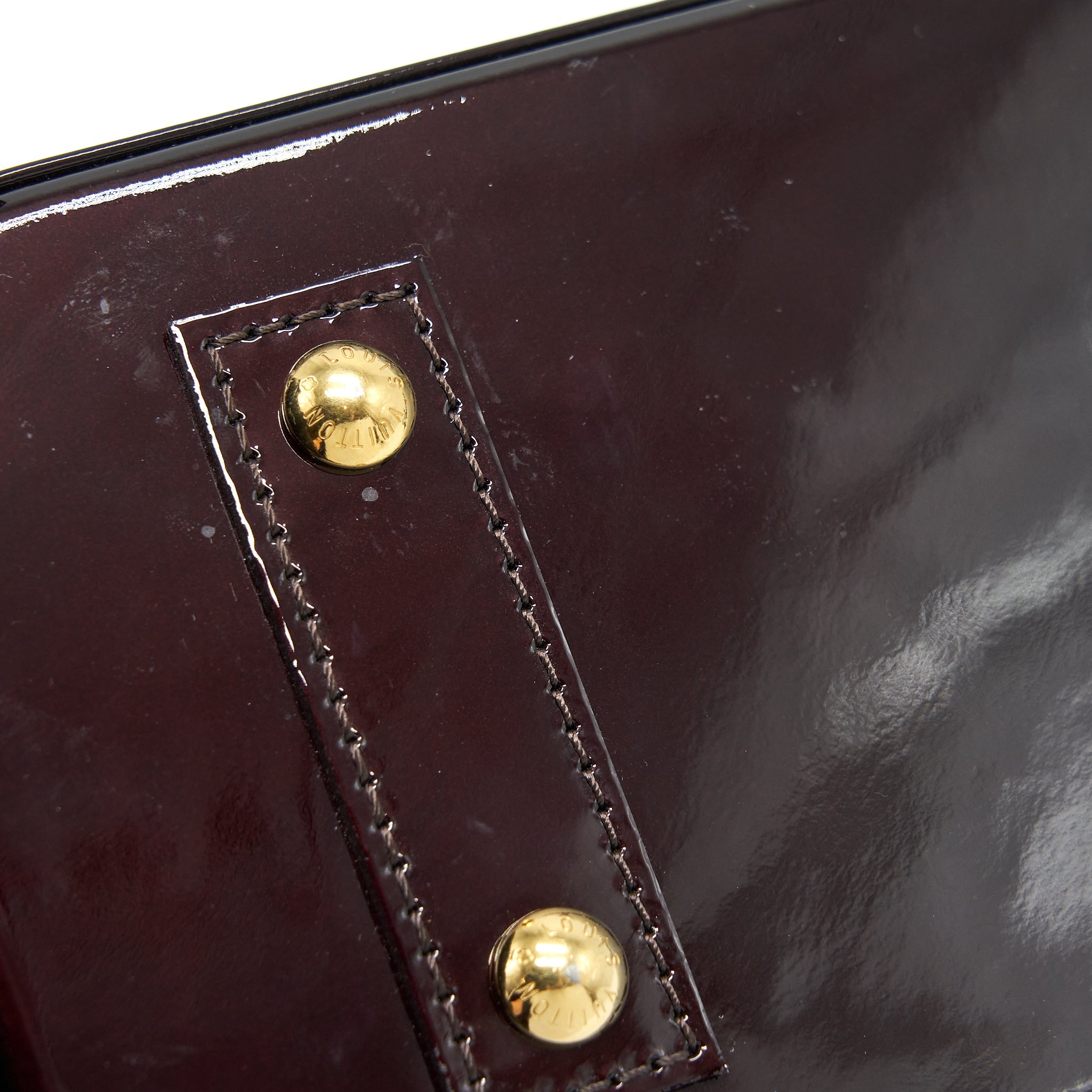 AAA Replica Louis Vuitton LV ALMA BB PATENT AMARANTE RAYE GHW