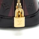 AAA Replica Louis Vuitton LV ALMA BB PATENT AMARANTE RAYE GHW
