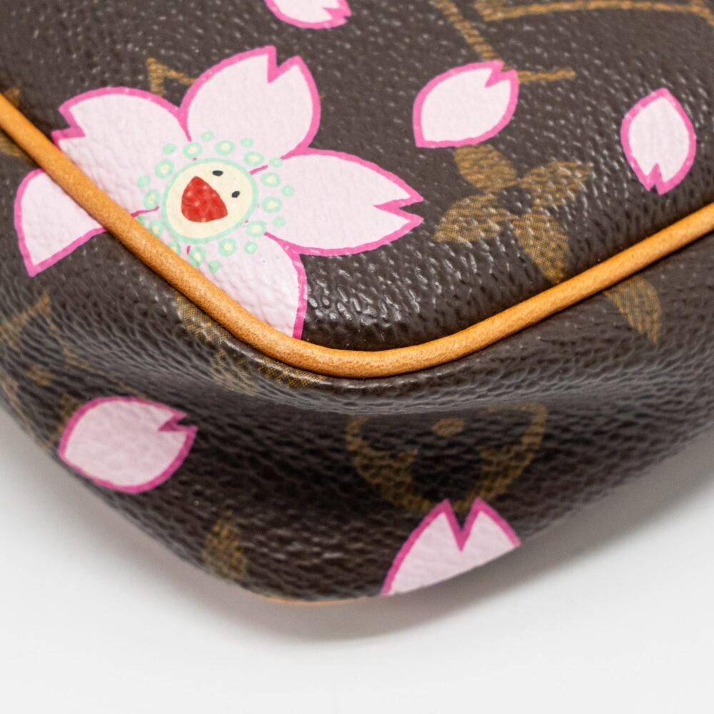 AAA Replica Louis Vuitton LV VINTAGE TAKASHI MURAKAMI CHERRY BLOSSOM POCHETTE ACCESSORIES MONOGRAM MULTICOLOUR GHW