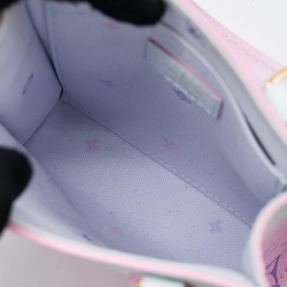 AAA Replica Louis Vuitton LV PETIT SAC PLAT MONOGRAM CANVAS SUNRISE PASTEL GHW (NEW VERSION)