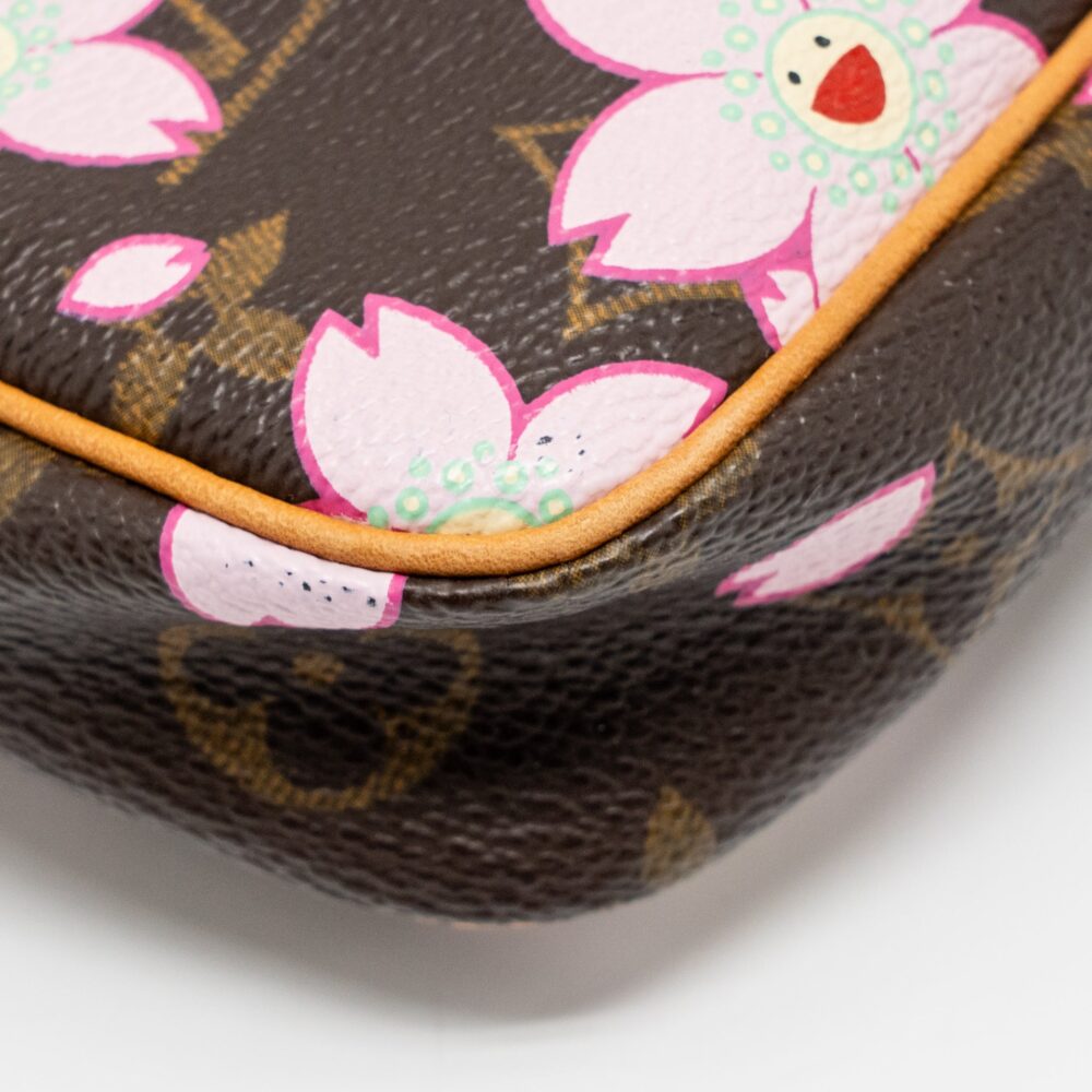 AAA Replica Louis Vuitton LV VINTAGE TAKASHI MURAKAMI CHERRY BLOSSOM POCHETTE ACCESSORIES MONOGRAM MULTICOLOUR GHW