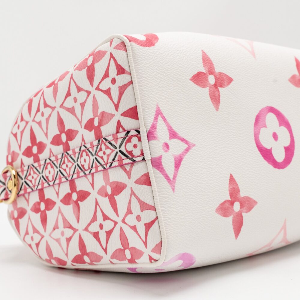 AAA Replica Louis Vuitton LV BY THE POOL SPEEDY BANDOULIERE 25 GIANT MONOGRAM CANVAS PINK/WHITE GHW