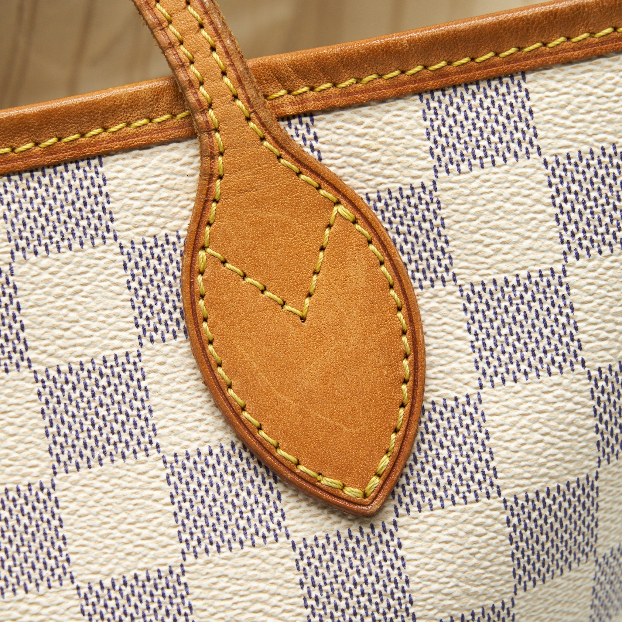 AAA Replica Louis Vuitton LV LOUIS VUITTOM NEVERFULL MM DAMIER AZUR