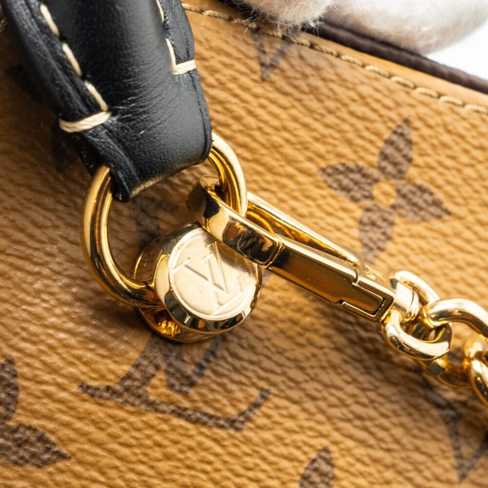 AAA Replica Louis Vuitton LV SQUARE BAG MONOGRAM REVERSE CANVAS GHW