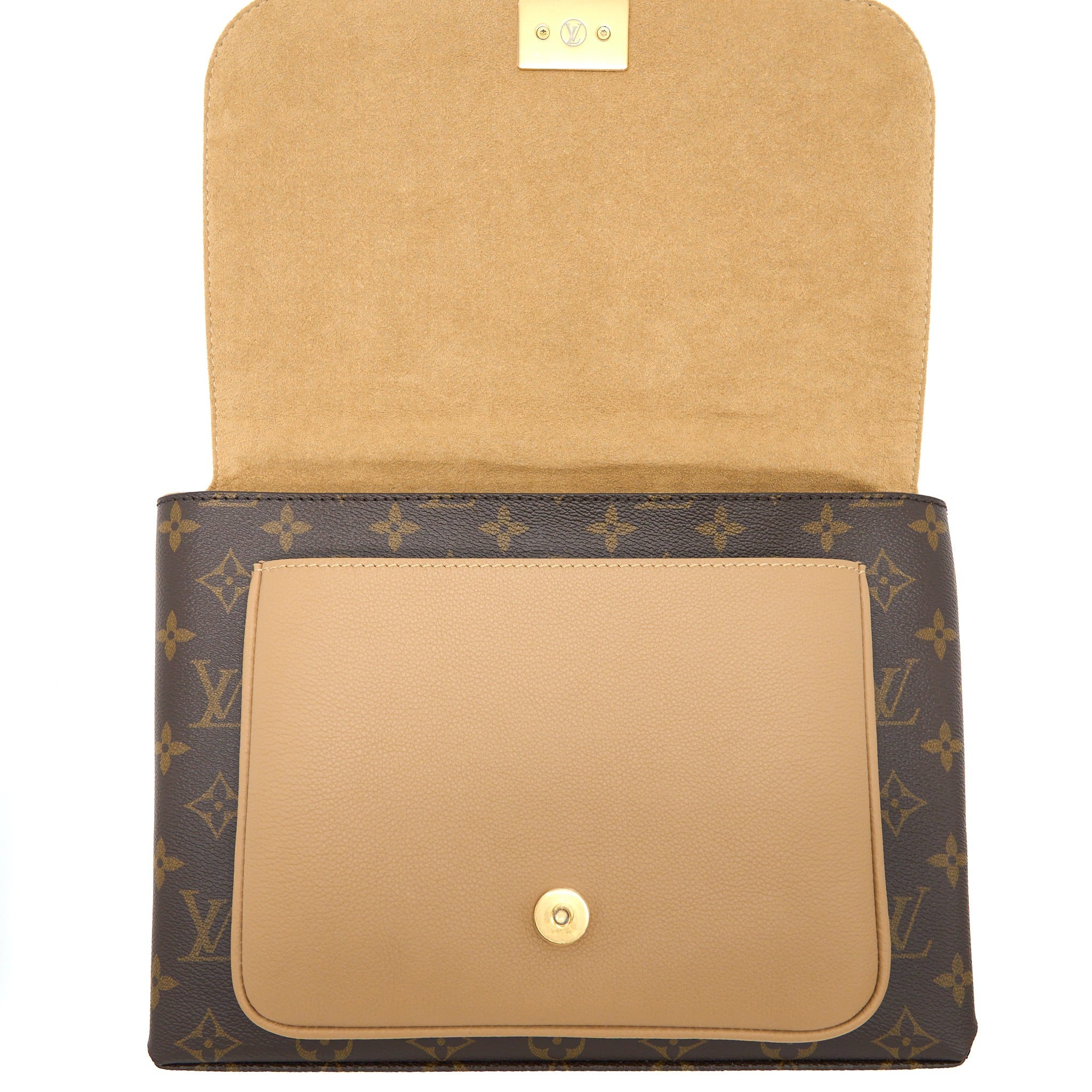 AAA Replica Louis Vuitton LV MARIGNAN TOP HANDLE MESSENGER BAG MONOGRAM CANVAS BROWN GHW