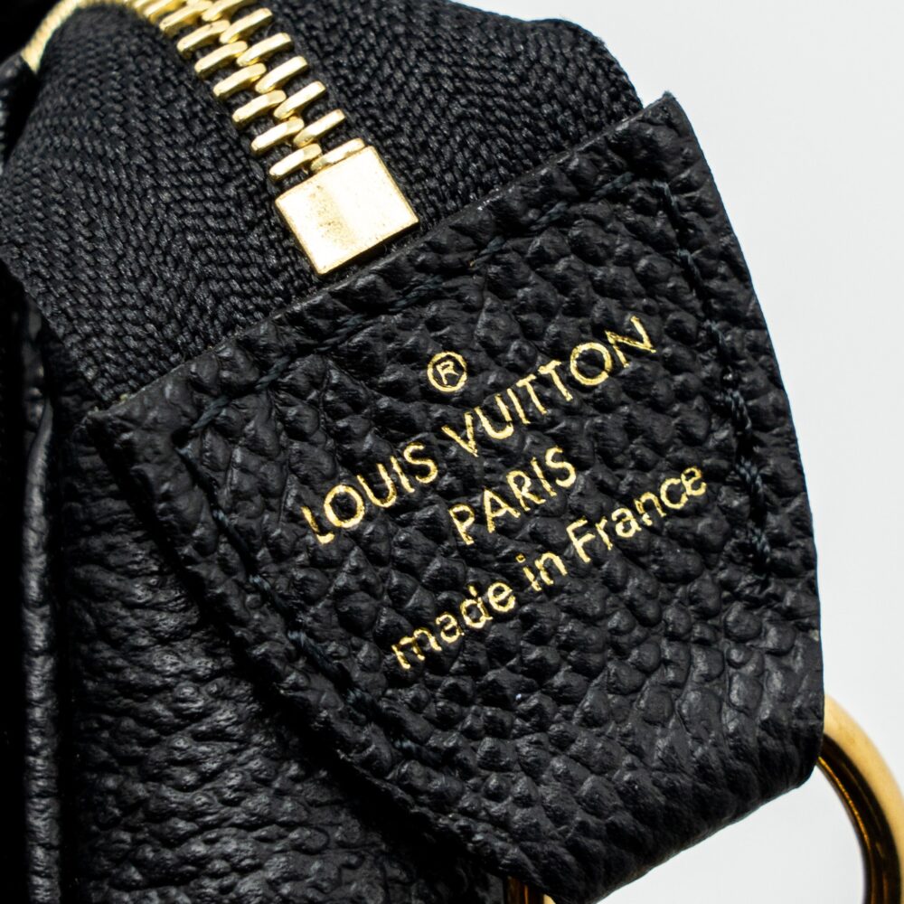 AAA Replica Louis Vuitton LV MINI POCHETTE ACCESSORIES BICOLOUR MONOGRAM EMPREINTE LEATHER GHW (NEW VERSION)