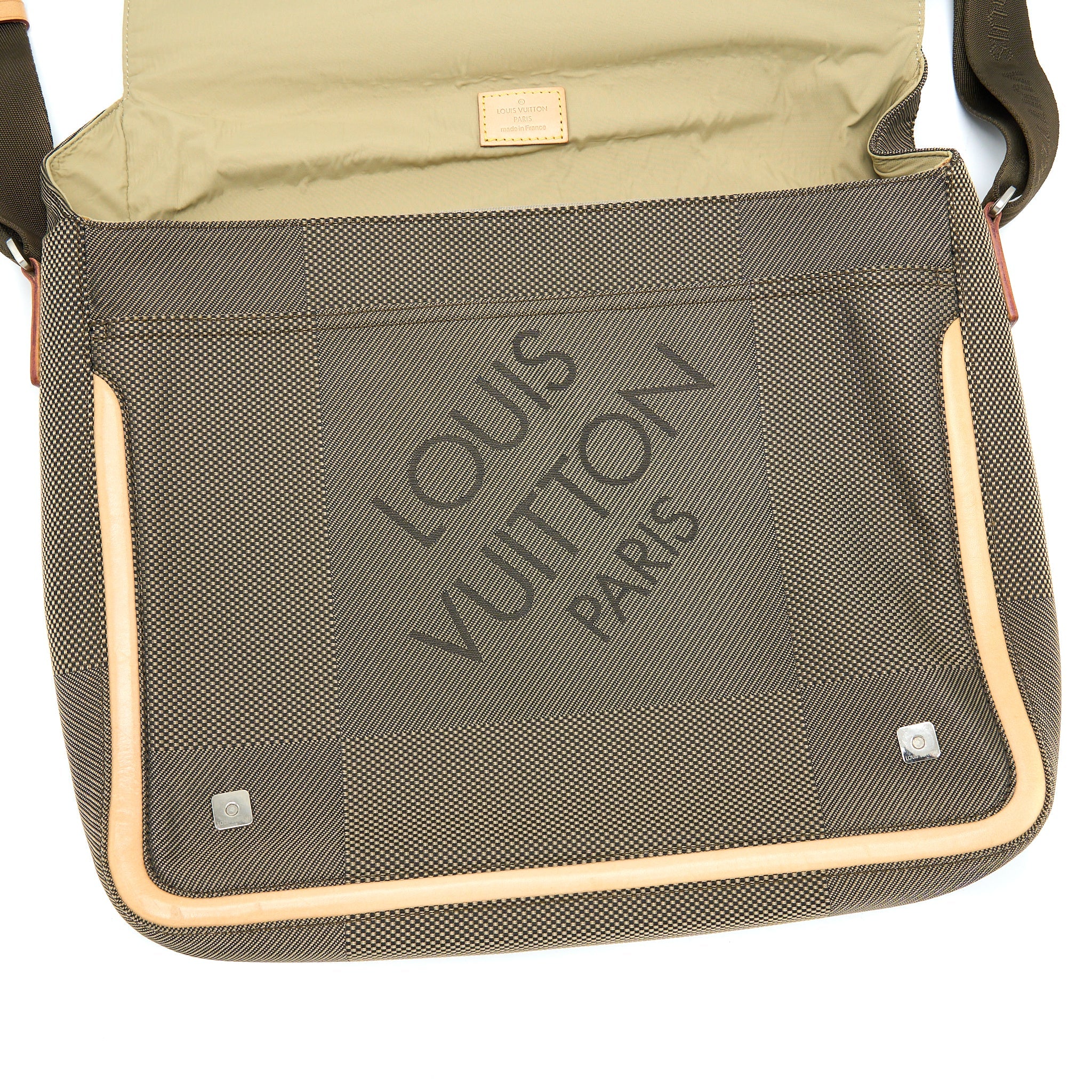 AAA Replica Louis Vuitton LV MESSENGER BAG FABRIC/BEIGE LEATHER MULTICOLOUR GHW