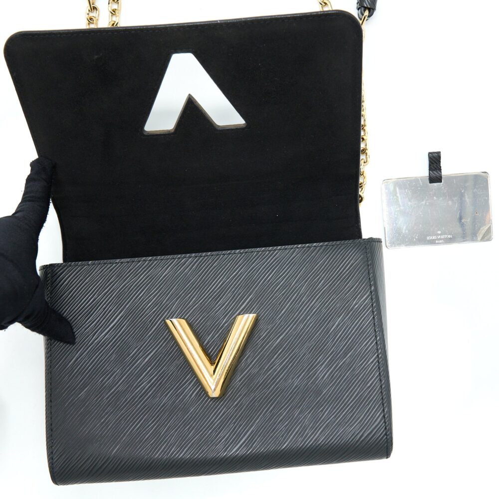 AAA Replica Louis Vuitton LV TWIST MM EPI BLACK GHW