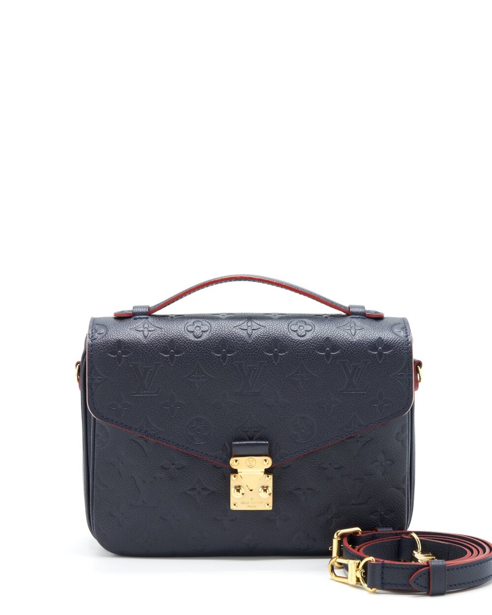 AAA Replica Louis Vuitton LV POCHETTE MÉTIS MONOGRAM EMPREINTE MARINE ROUGE GHW