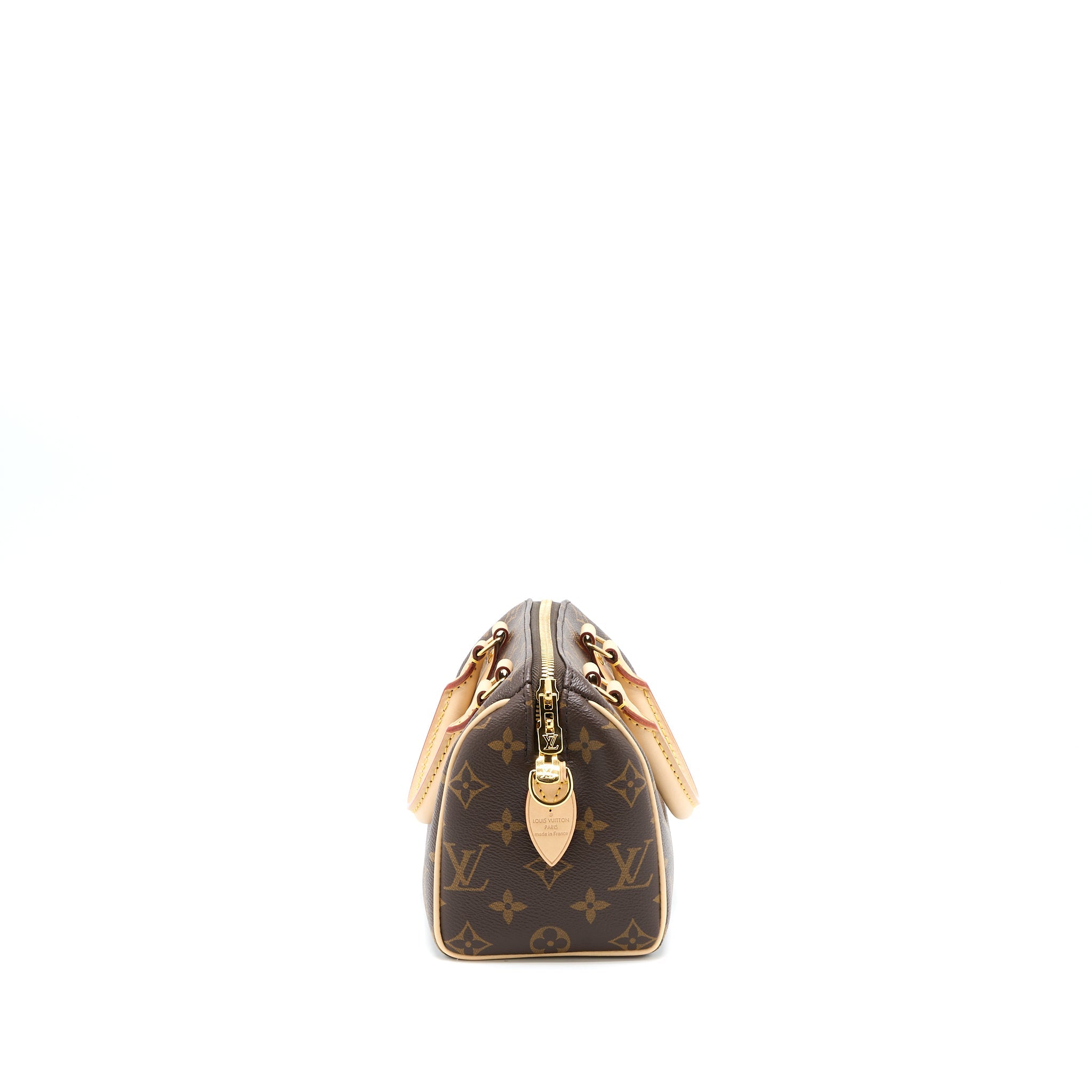AAA Replica Louis Vuitton LV SPEEDY BANDOULIERE 20 MONOGRAM CANVAS BLACK STRAP GHW (NEW VERSION)