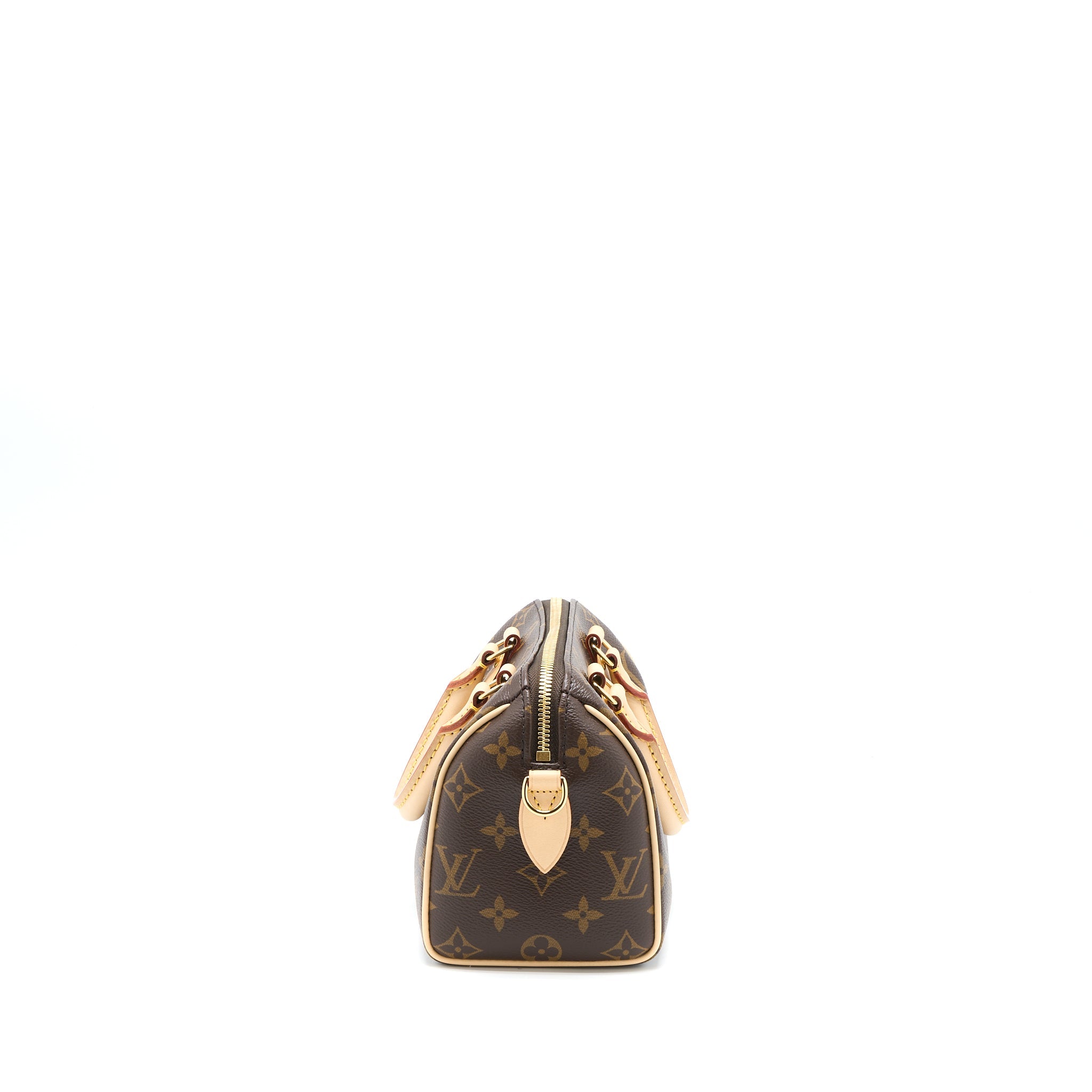 AAA Replica Louis Vuitton LV SPEEDY BANDOULIERE 20 MONOGRAM CANVAS BLACK STRAP GHW (NEW VERSION)