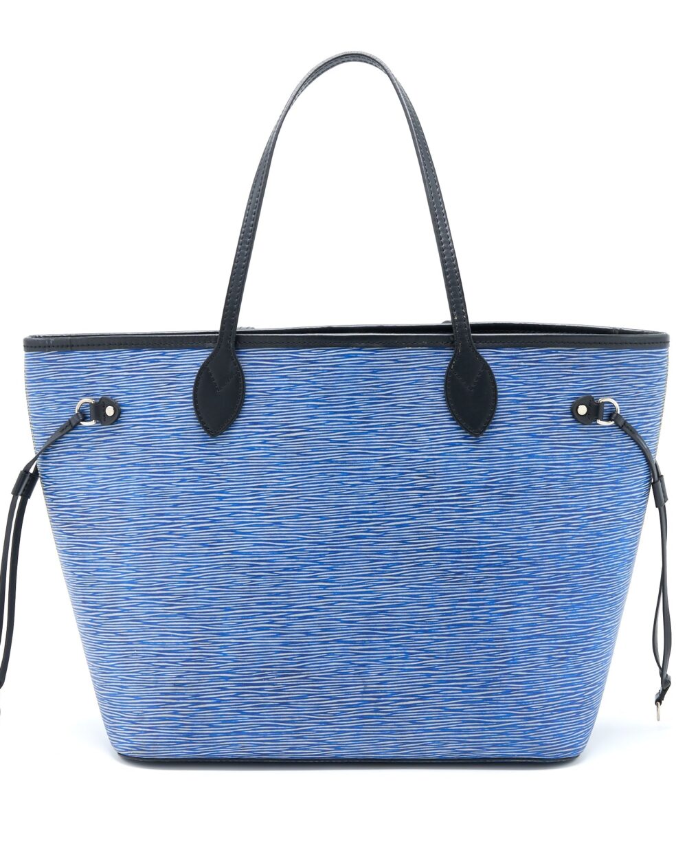 AAA Replica Louis Vuitton LV NEVERFULL MM EPI BLUE DENIM/BLACK SHW