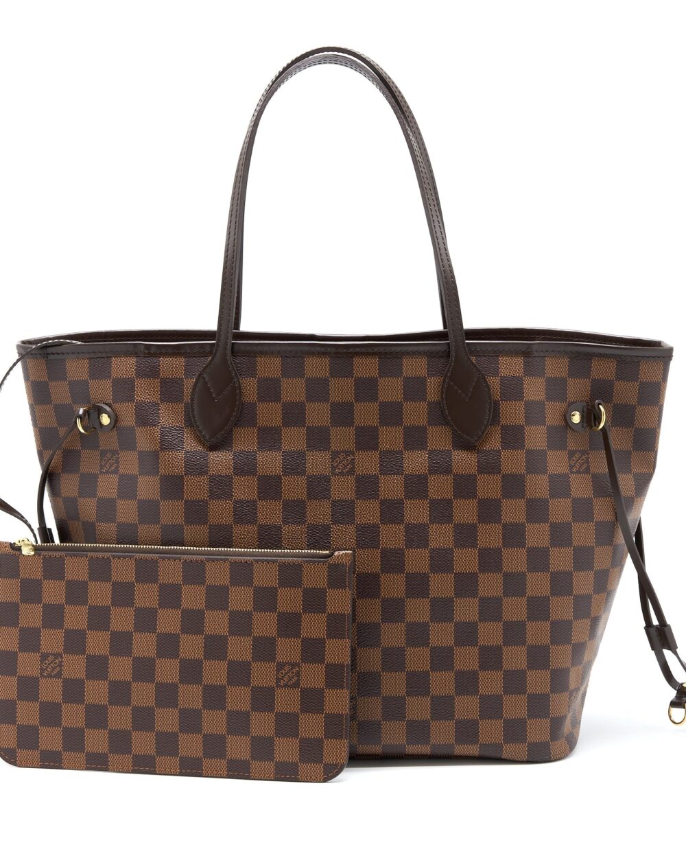 AAA Replica Louis Vuitton LV NEVERFULL MM DAMIER EBENE CANVAS GHW