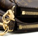 AAA Replica Louis Vuitton LV MULTI POCHETTE ACCESSORIES MONOGRAM CANVAS KHAKI STRAP GHW (NEW VERSION)