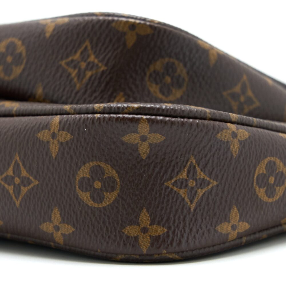 AAA Replica Louis Vuitton LV MULTI POCHETTE ACCESSORIES MONOGRAM CANVAS KHAKI STRAP GHW (NEW VERSION)