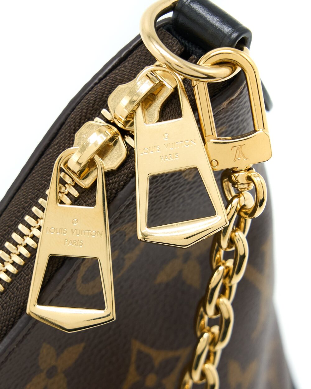 AAA Replica Louis Vuitton LV BOULOGNE BAG MONOGRAM CANVAS/BLACK GHW (NEW VERSION)