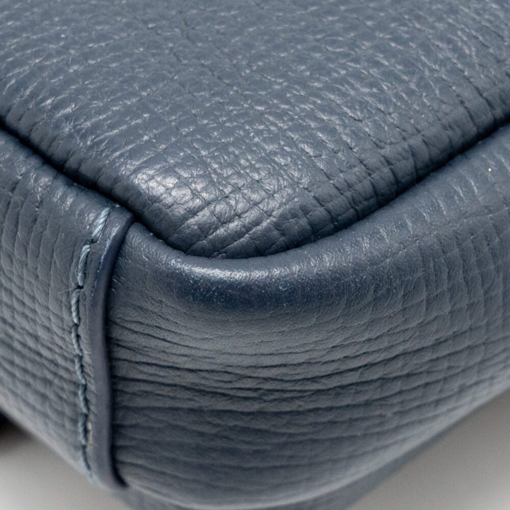 AAA Replica Louis Vuitton LV X NIGO FLAT DOUBLE PHONE POUCH DENIM/CALFSKIN BLUE GHW