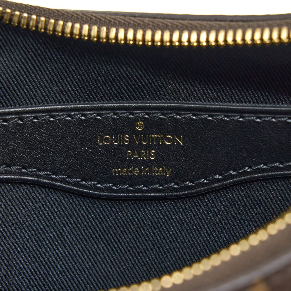 AAA Replica Louis Vuitton LV BOULOGNE BAG MONOGRAM CANVAS/BLACK GHW (NEW VERSION)