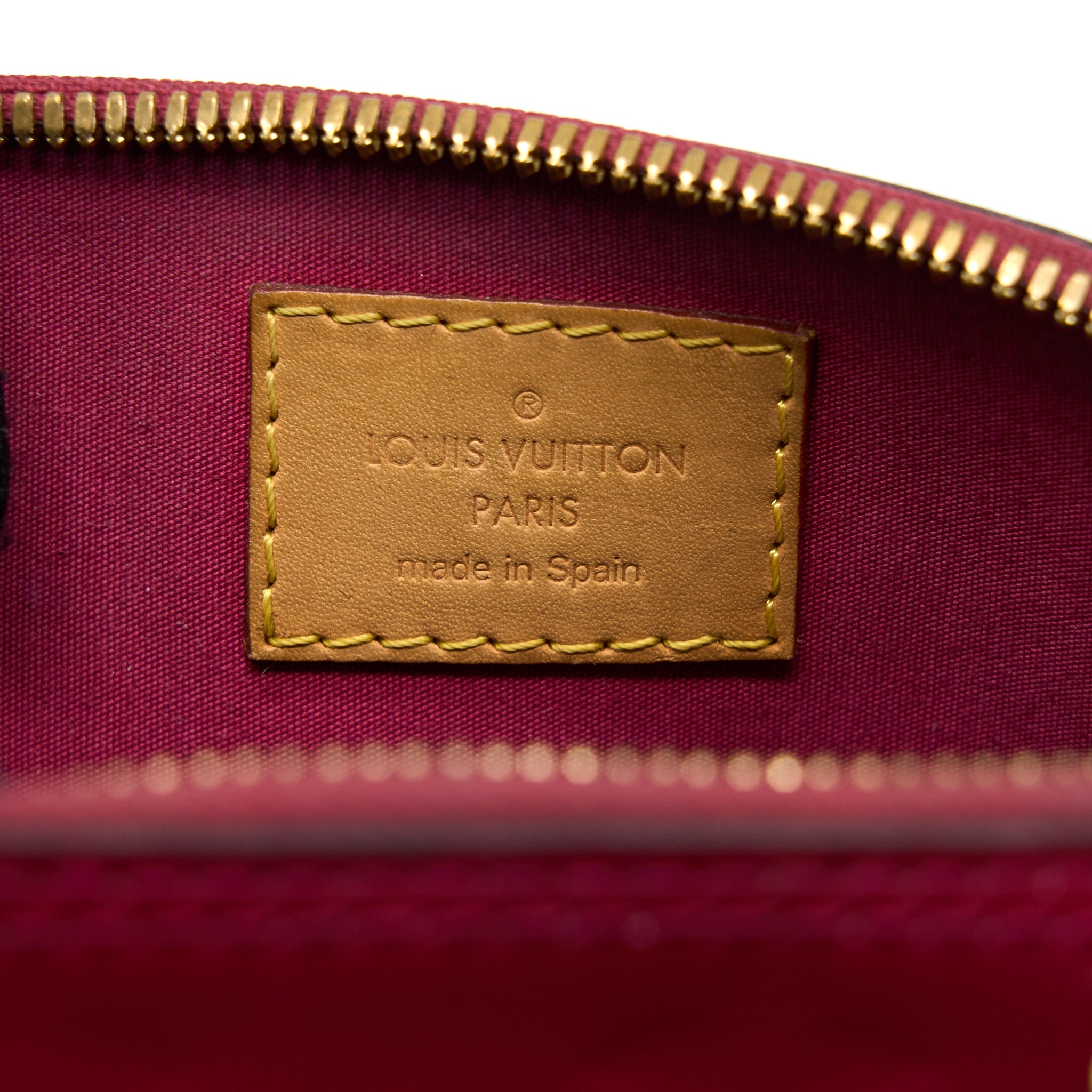 AAA Replica Louis Vuitton LV ALMA BB PATENT DARK PINK GHW