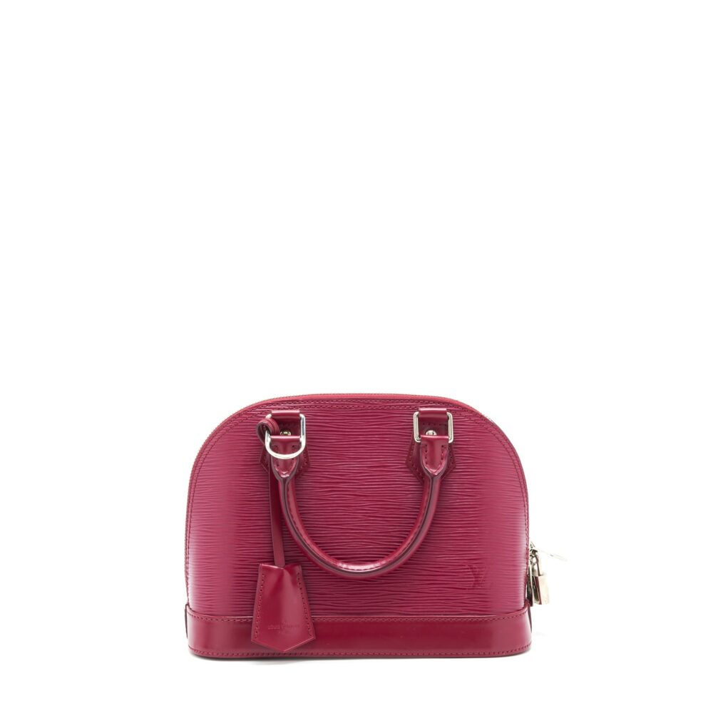 AAA Replica Louis Vuitton LV ALMA BB EPI DARK RED SHW