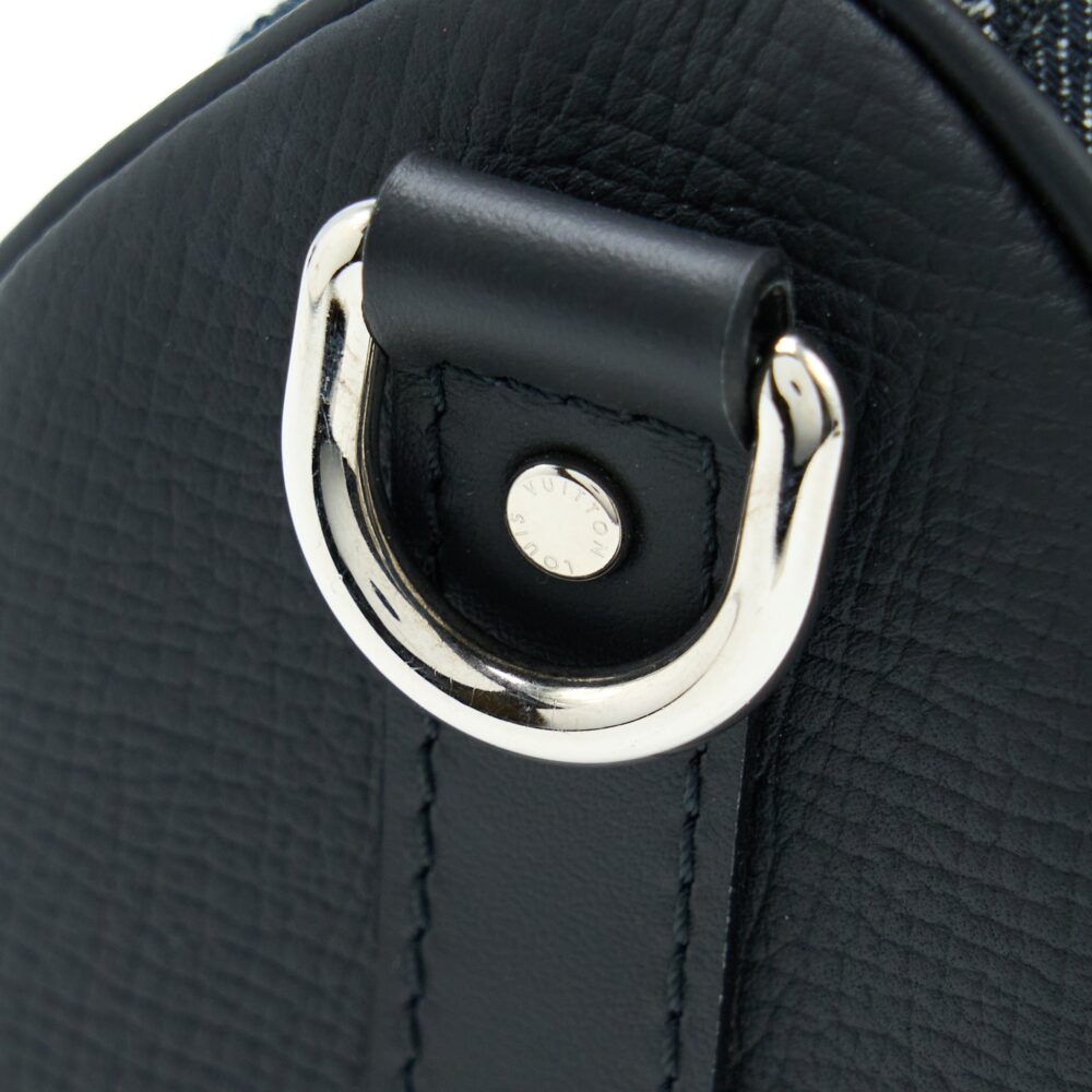 AAA Replica Louis Vuitton LV KEEPALL XS DENIM BLACK/LEATHER SHW