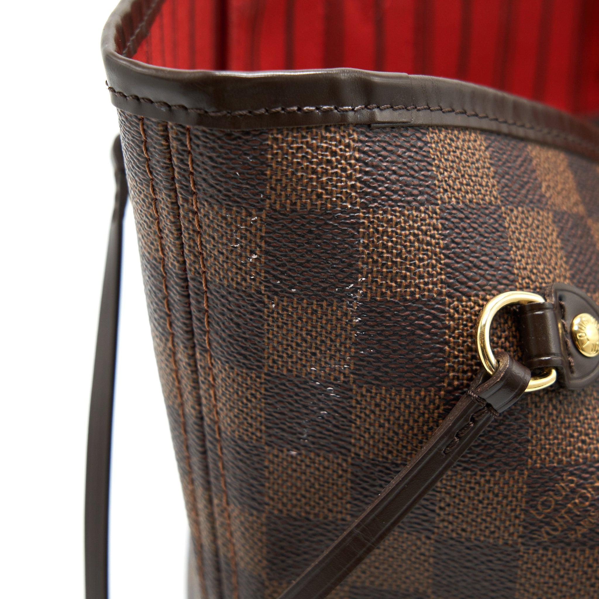 AAA Replica Louis Vuitton LV NEVERFULL MM DAMIER EBENE CANVAS WITHOUT INSIDE POUCH