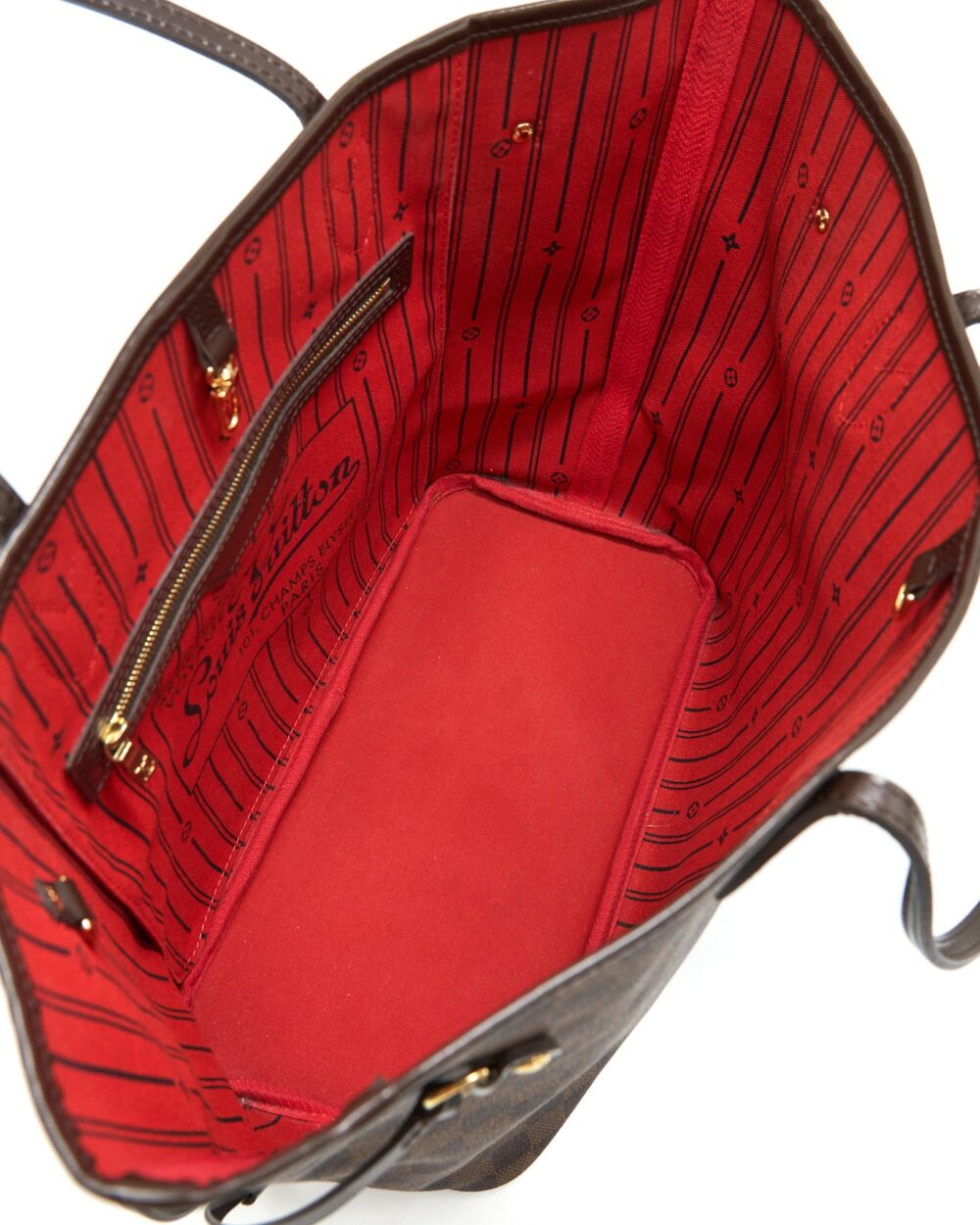 AAA Replica Louis Vuitton LV NEVERFULL MM DAMIER EBENE CANVAS WITHOUT INSIDE POUCH